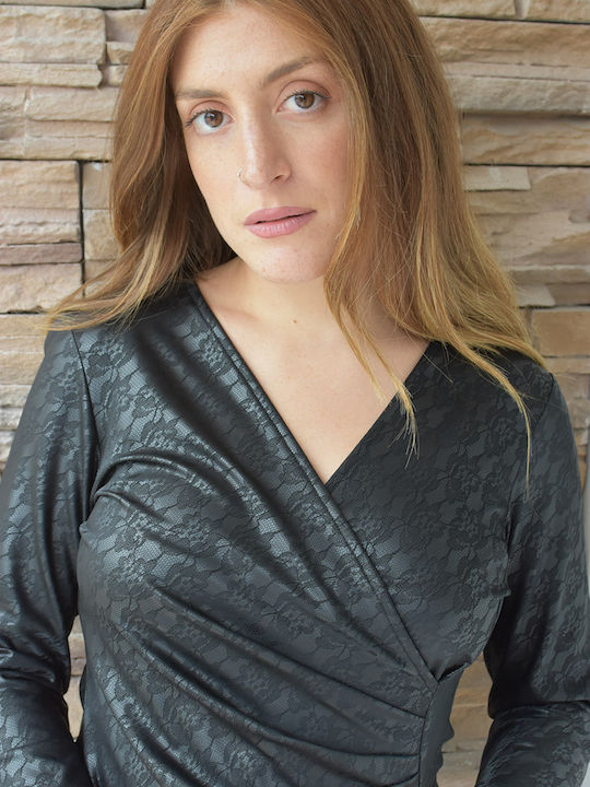 Evening Leather Dress Black