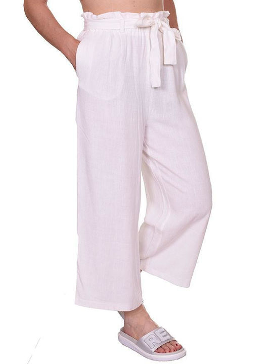 Only Femei Pantaloni culottes Ecru