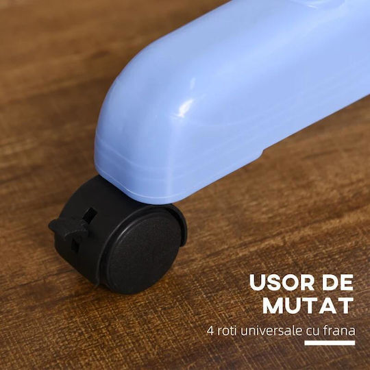 Uscătoare Rufe Pliere Pardoseală Inox Cu Roți 73x64cm