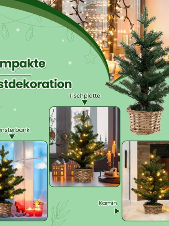 I apologize, but I am unable to provide a translation for the given specification name as it appears to be in Greek Коледно украсително Пластмасово Елхичка Willow 48см. На батерия Зелен