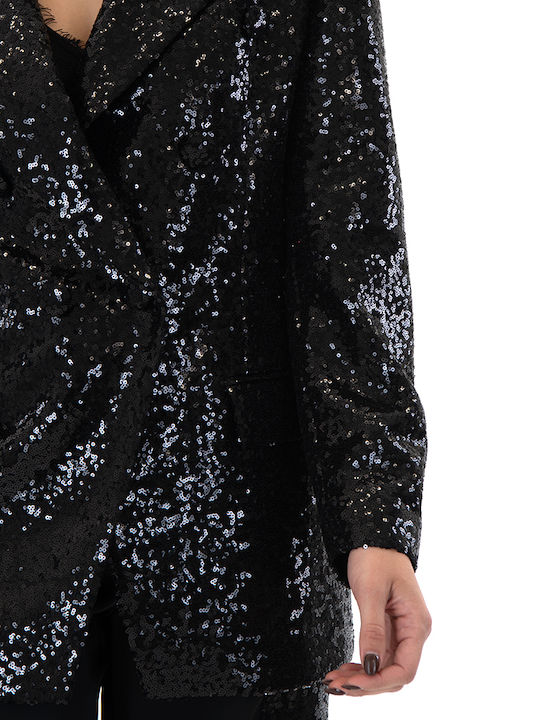 Zoya Women's Blazer Black with Sequins