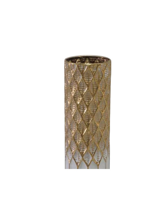 Inart Decorative Vase Bruna Gold 15.2x15.2x76.5cm