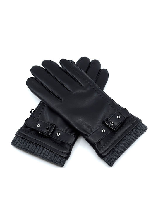 Men's Leather Touch Gloves Black
