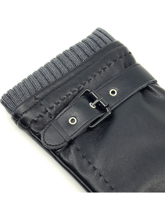 Men's Leather Touch Gloves Black