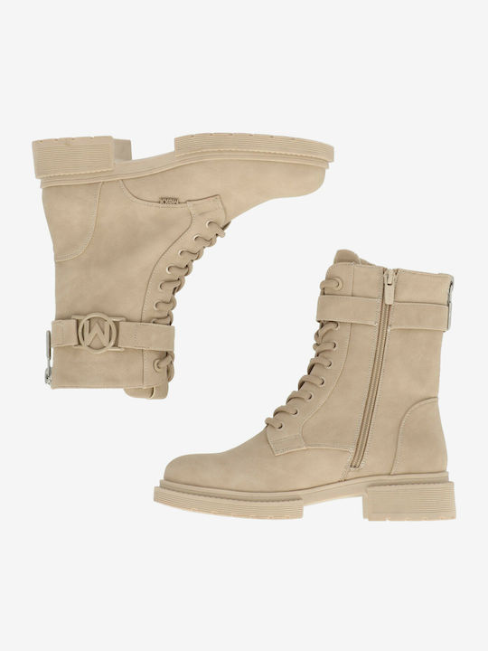Stiefeletten Damen Beige