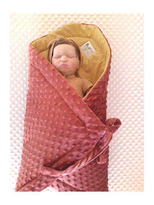 BabyValia Κουβέρτα Αγκαλιάς & Λίκνου Καφέ Caramel, Τερακότα 75x75εκ.