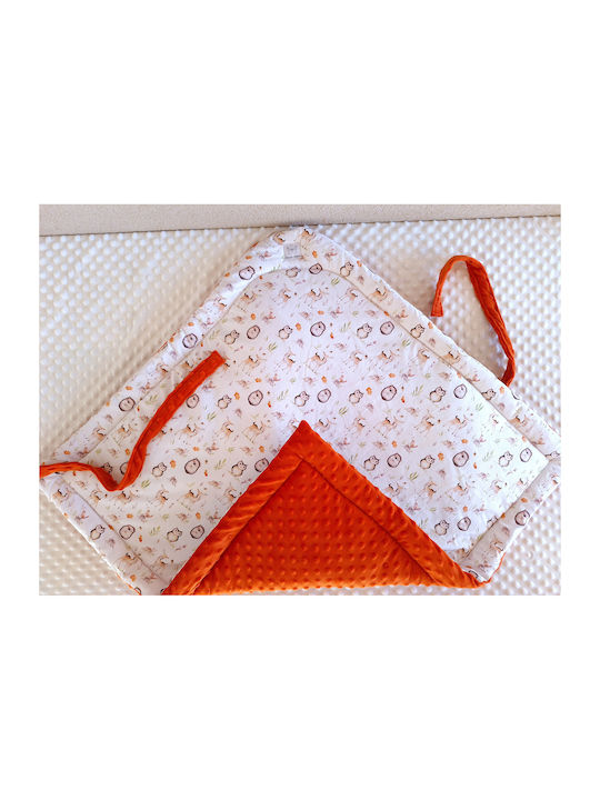 BabyValia Blanket Nursery Swaddling Blankets Orange Terracotta 75x75cm