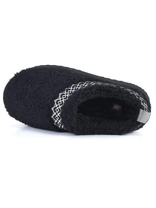 Kelara Slippers with Fur Black