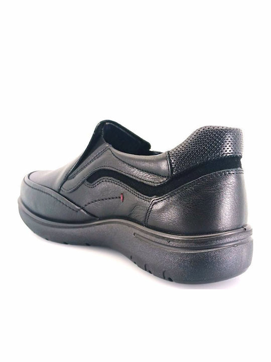 Кожа Мъжки Slip-On Черен
