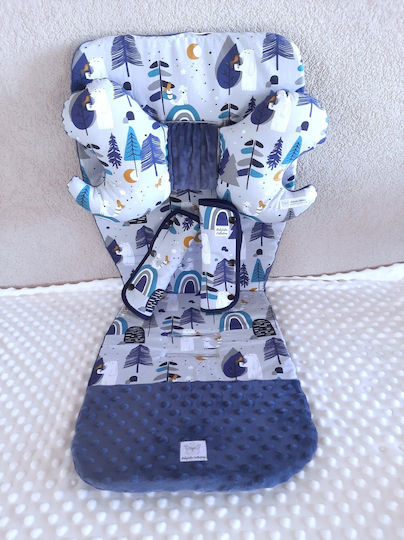BabyValia Stroller Seat Liner Double Sided 35x85cm Blue