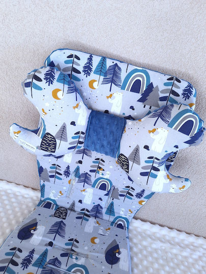 BabyValia Stroller Seat Liner Double Sided 35x85cm Blue