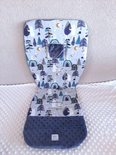 BabyValia Stroller Seat Liner Double Sided 35x85cm Blue