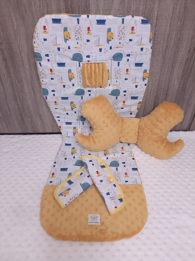 BabyValia Κάλυμμα Καροτσιού Διπλής Όψης 35x85εκ. Κίτρινο