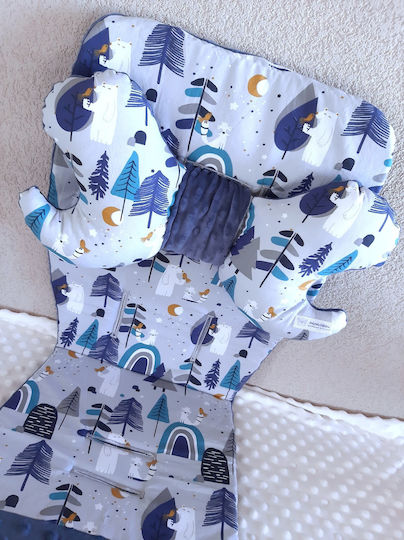 BabyValia Stroller Seat Liner Double Sided 35x85cm Blue