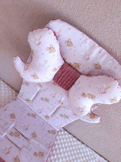 BabyValia Κάλυμμα Καροτσιού Διπλής Όψης 35x85εκ. Ροζ