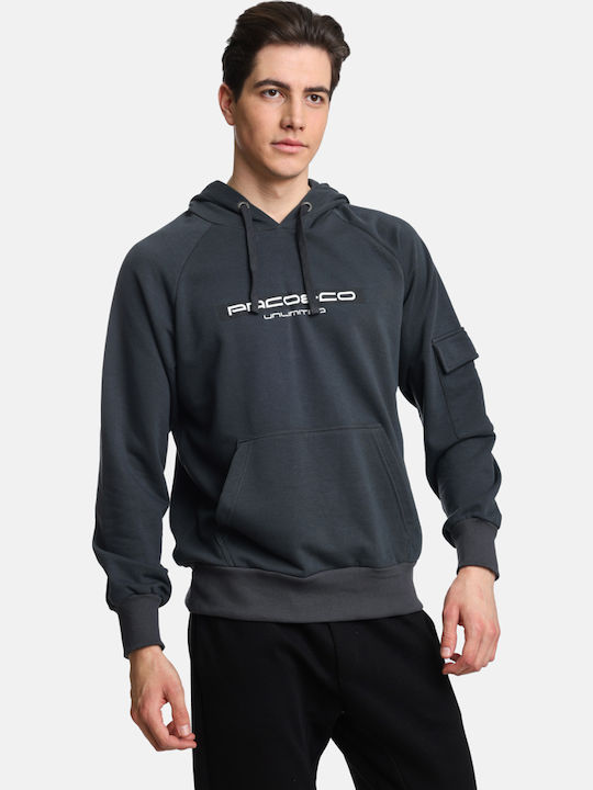 Φούτερ με Κουκούλα Dk Grey