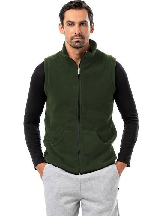 Herren Fleecejacken & Strickjacken Khaki
