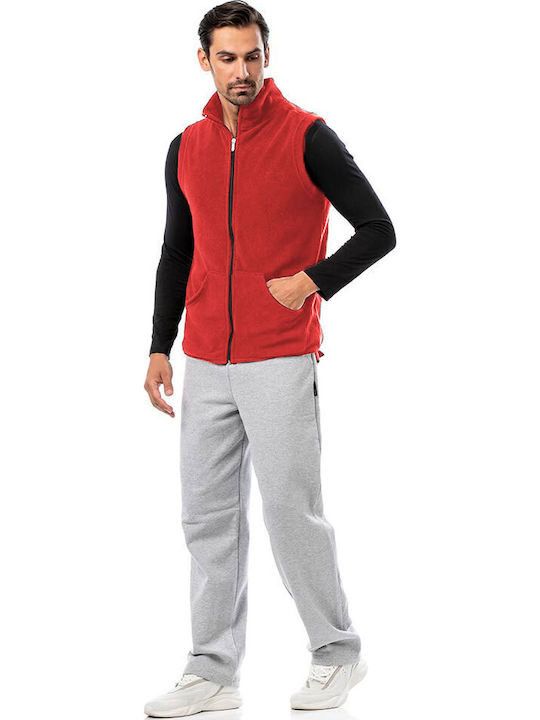 Ανδρική Ζακέτα Fleece Κόκκινη