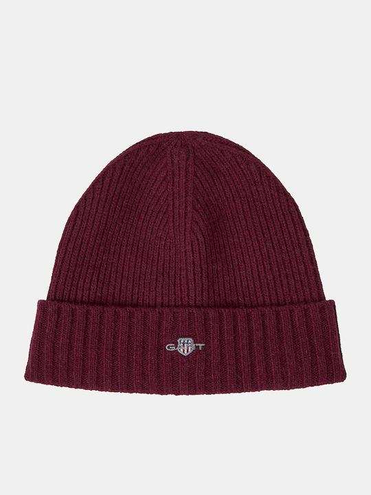 Beanie Unisex Σκούφος Πλεκτός σε Μπορντό χρώμα