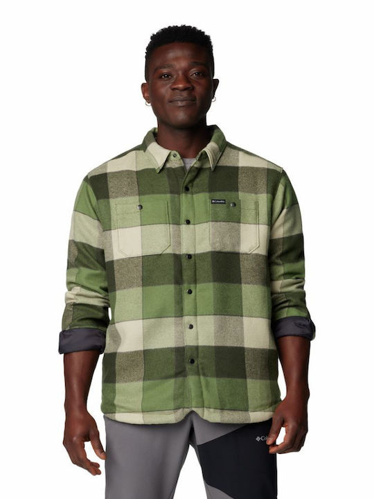 Columbia Long-sleeved Shirt Checked Canteen