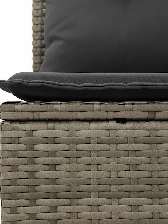 Corner Outdoor Sofa Rattan with Cushions 55x55x69cm