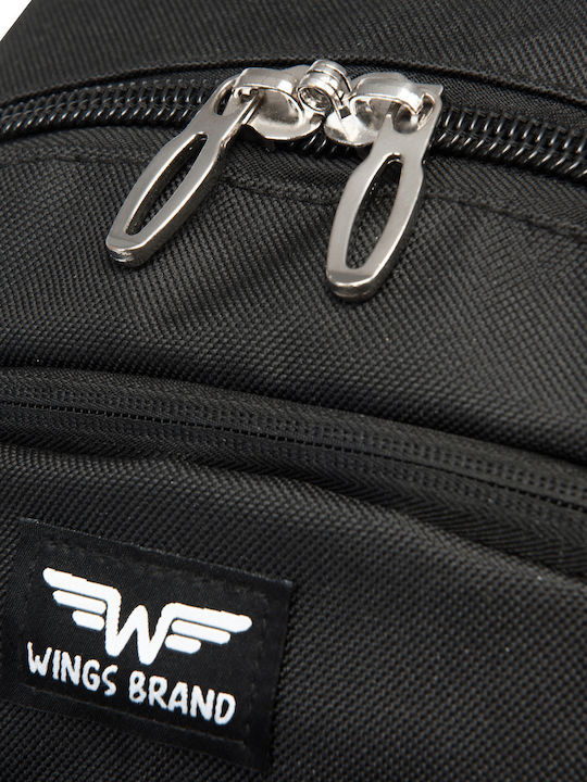 Wings Schulranzen Rucksack Schwarz 16Liter
