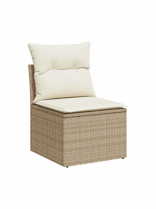 Corner Sofa Outdoor Rattan with Chest and Pillows 55x55cm