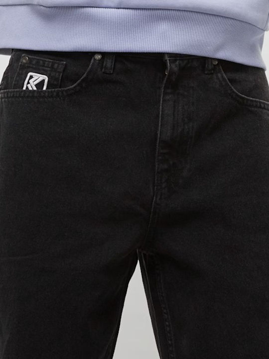 Ανδρικό Παντελόνι Τζιν με Loose Baggy Εφαρμογή Black