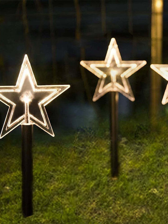 Stele Decorative De Crăciun Impermeabile Cu Lumină Led Din Plastic Alb Cald 35,5 Cm 5 Bucăți