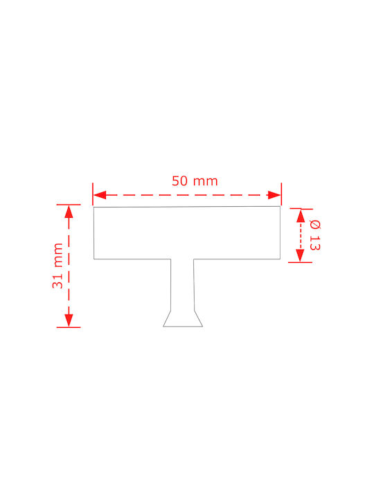 Viobrass Metallic Furniture Knob 87 Χρυσό Ματ 20mm