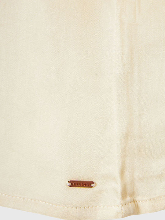 Langärmelig Damen Hemd Beige