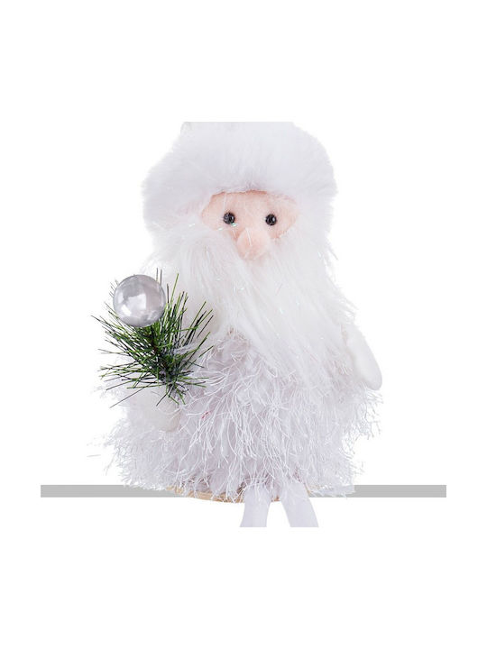 Hanging Santa Claus Ornament White 14x43cm