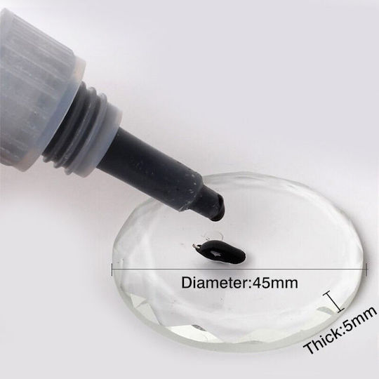 Lash Glue Stand Crystal Round Glass Glue Palette