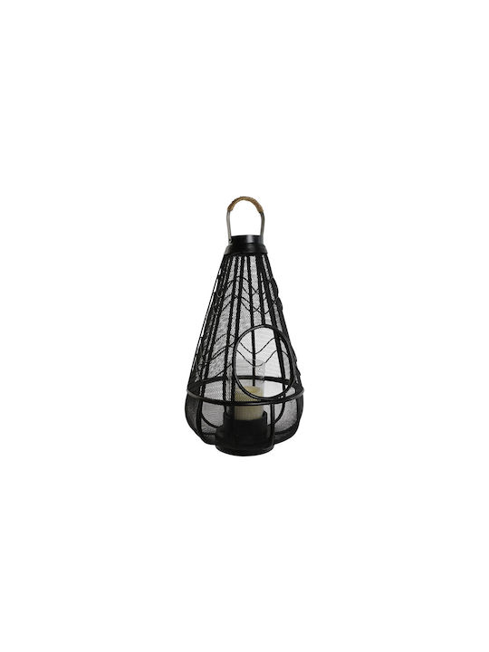 Home Esprit Metallic Lantern Black 28x28x50cm