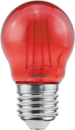 Toshiba Λάμπα LED 4.5W για Ντουί E27 και Σχήμα G45 Κόκκινο