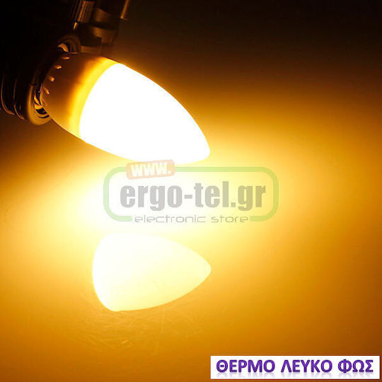 Atman LED-Lampe 5W 100mm für Fassung E14 und Form C35 Warmes Weiß 260lm
