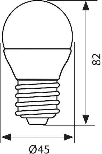 Vivalux Λάμπα LED 6W για Ντουί E27 και Σχήμα G45 Φυσικό Λευκό 470lm