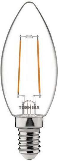 Toshiba LED Bulb 2.5W for Socket E14 and Shape C35 Warm White