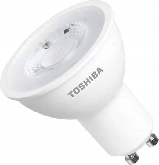 Toshiba LED крушка 5W за фасунга GU10 и форма PAR16 Неутрално бяло 345лм Димируем