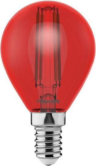 Toshiba LED крушка 4.5W за фасунга E14 и форма G45 Червено
