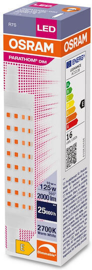 Ledvance Λάμπα LED 15W 118mm για Ντουί R7S Θερμό Λευκό Dimmable