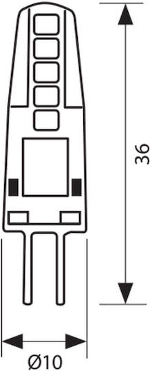 Vivalux Λάμπα LED 2W για Ντουί G4 Θερμό Λευκό 200lm