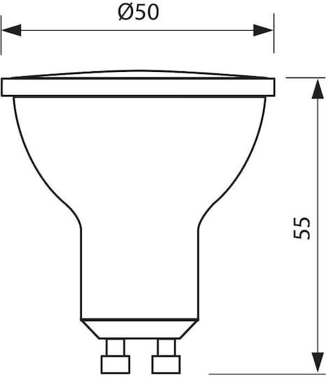 Vivalux Λάμπα LED 3W για Ντουί GU10 και Σχήμα MR16 Ψυχρό Λευκό 200lm