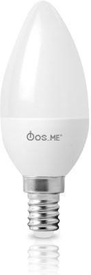 Fos me LED-Lampe 7W für Fassung E14 und Form C37 Kühles Weiß 470lm