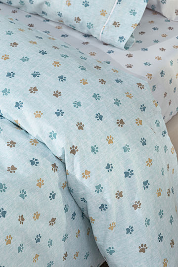 Guy Laroche Bettwäsche-Set Einzel Baumwolle Paw Ciel 165x250cm 3Stück