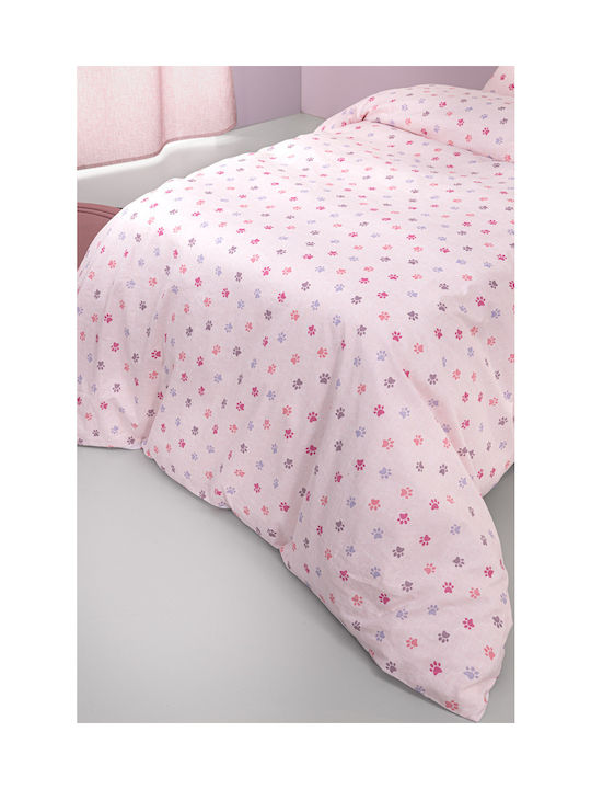 Guy Laroche Sheet Set Single Cotton Paw Pinky 165x250cm 3pcs