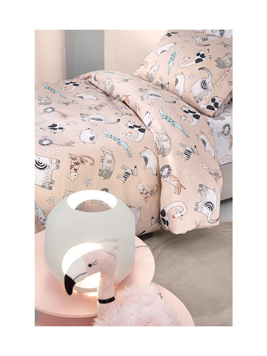 Guy Laroche Sheet Set Single Cotton Zootopia Cameo 165x250cm 3pcs