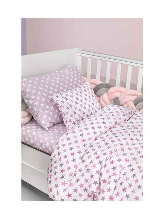 Guy Laroche Seturi de cearșafuri pentru bebeluși Pentru Patut Bumbac Pudră Roz 115x170buc 3buc