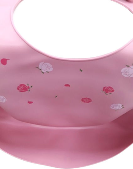 Beboulino Αδιάβροχη Σαλιάρα Σιλικόνης με Τσέπη Pink