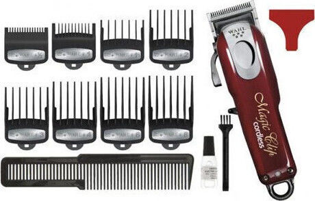 Wahl Professional Magic Clip Cordless 5 Star Series Professional Hair Clipper Red 08148-016